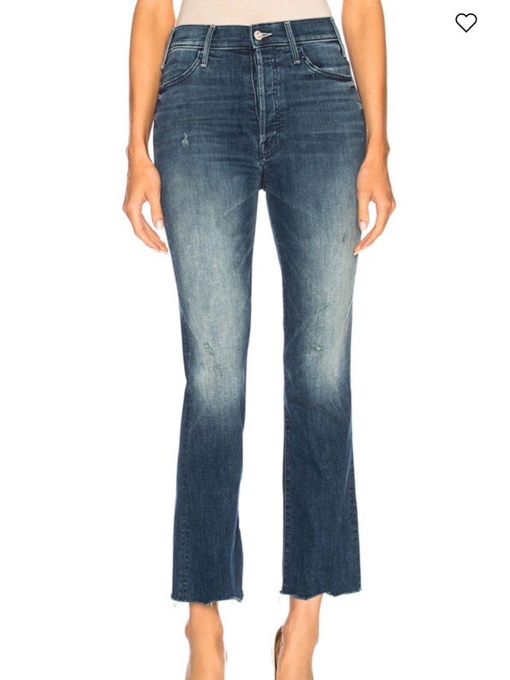MOTHER Jeans Button Fly Hustler Ankle Chew Size 26